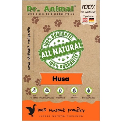 Dr. Animal 100 % гъши месни ленти 80 г