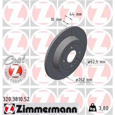 Brzdový kotúč ZIMMERMANN 320.3810.52 (320381052)