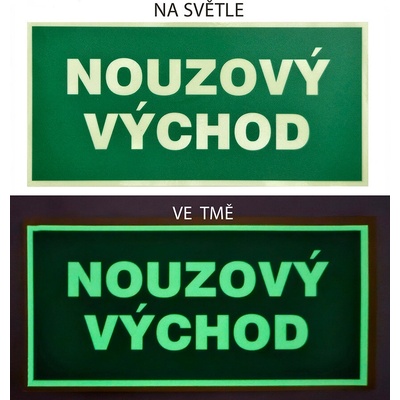 RAFO Svíticí samolepka Nouzový východ (nápis), 21x10 cm