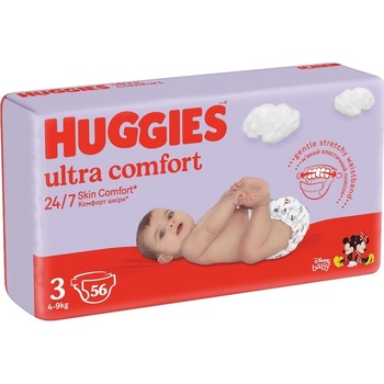 HUGGIES Ultra Comfort Jumbo 3 4-9 kg 56 ks