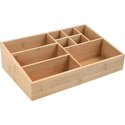 MSV organizér na kosmetiku ISALYS bambus 10 přihrádek