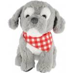 Teddies Сиво плюшено кученце с шал 26см (56800325)