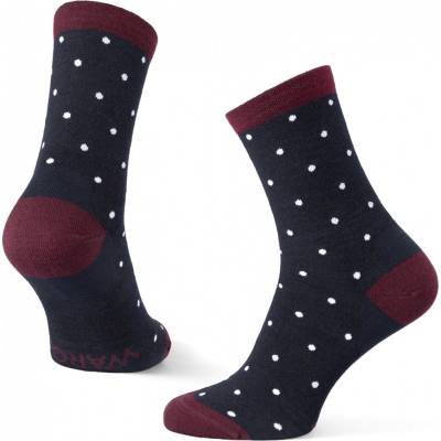 Warg ponožky Happy Merino M Mini Dots modrá/biela