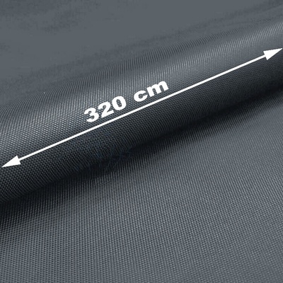 Nepromokavá látka Oxford WR Teflon, šíře 320 cm, Grafitová