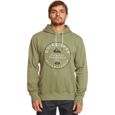 Quiksilver CIRCLE TRIM FOUR LEAF CLOVER mikiny přes hlavu zelená