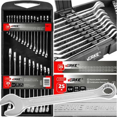 Verke Očkoploché kľúče 25 ks 6-32mm Premium Line V35337