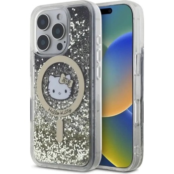 Hello kitty Калъф Hello Kitty Liquid Glitter Fever MagSafe за iPhone 16 Pro Max - златен (3666339337490)