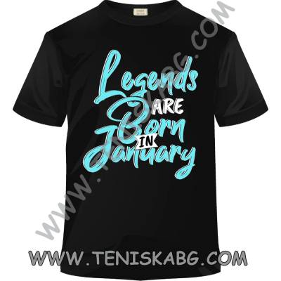 Fruit of the Loom Тениска - Legends are born in January