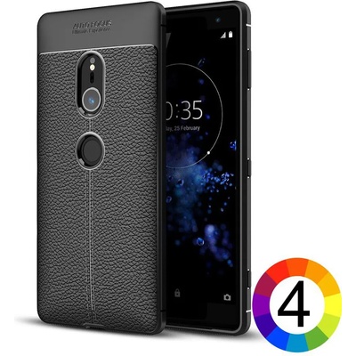 Sony Xperia XZ2 Удароустойчив Litchi Skin Калъф и Протектор