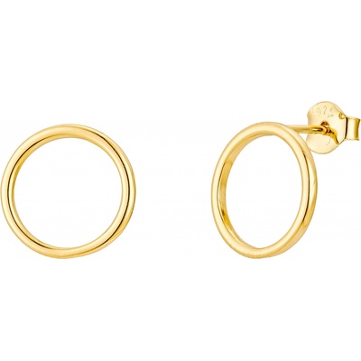 Olivie stříbrné náušnice kruH GOLD 9347
