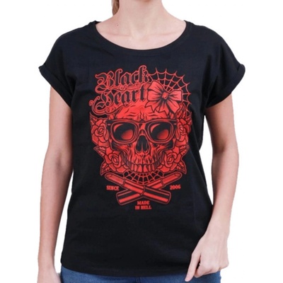 tričko street black heart DEAD BEAUTY EXT Čierna