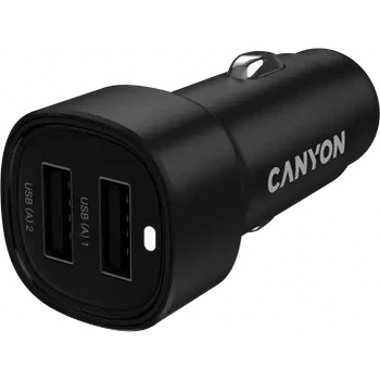 CANYON car charger OnDrive 24 24W 2xUSB-A Black (CNE-CCABR2AA)