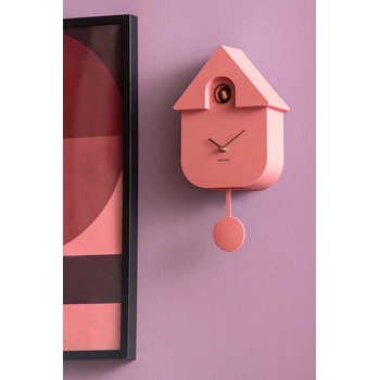 Karlsson Часовник с кукувичка Karlsson Modern Cuckoo 21, 5 x 41 x 8, 5 cm в розово (KA6094PI)