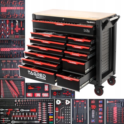 Tagred Performance xxl работен количка, 12 чекмеджета, 691бр. ta186 (ta186)
