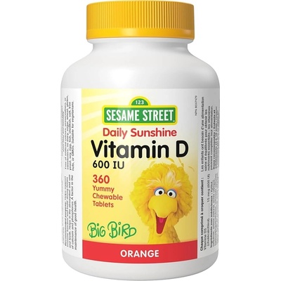 Webber Naturals Sesame Street Daily Vitamin D, 360 дъвчащи таблетки, Webber Naturals (3961 WN)