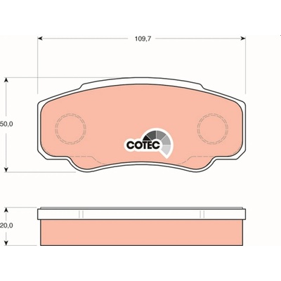 Sada brzdových platničiek, vždy 4 kusy v sade TRW GDB1521