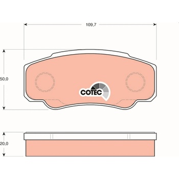 Sada brzdových platničiek, vždy 4 kusy v sade TRW GDB1521