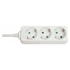 Lindy 3-Way Schuko Mains Power Extension, White