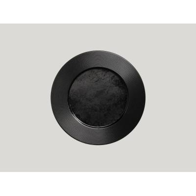 RAK Porcelain Talíř mělký 27 cm černá RAK-EDFP27