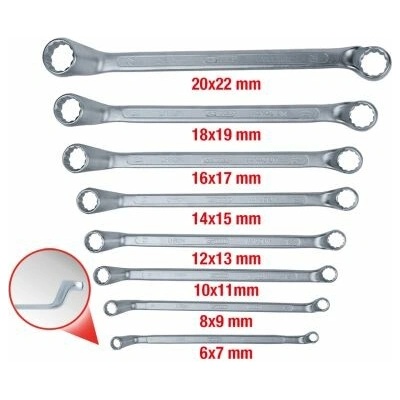 KS Tools Sada dvojitých očkových kľúčov 517.0248