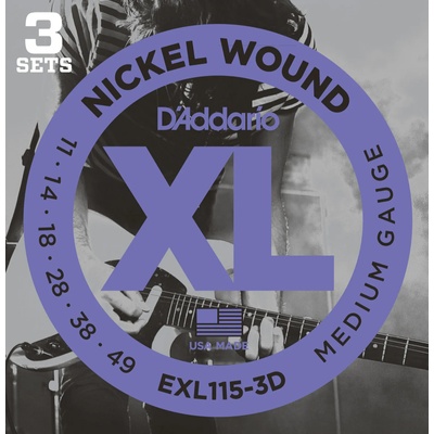 D'Addario EXL115-3D Струни за електрическа китара (EXL115-3D)