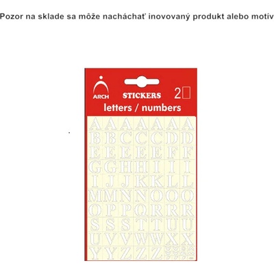 Samolepka abeceda 0,5cm biela A-Z