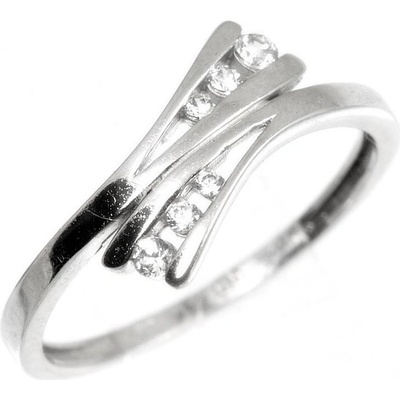 Zodiax Zlatý dámský prsten se zirkony bílé zlato 1028