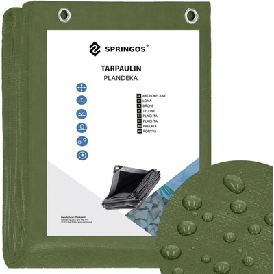Springros krycí plachta s oky 3 x 5 m 120g PE zelená PROTECT GA2133-XG