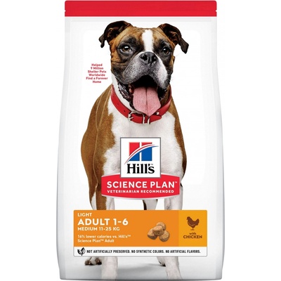 Hill's Science Plan Canine Adult Light Medium Chicken 14 kg