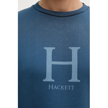 Hackett Памучен суичър Hackett London мъжки в синьо с принт HM5800002 (HM5800002)