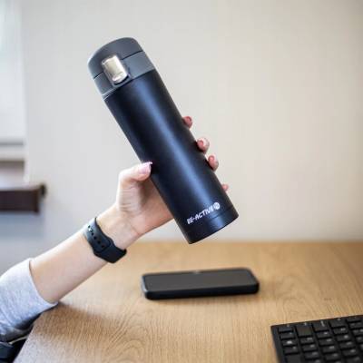 Be Active termohrnek nerezová ocel s pojistkou víka 400 ml modrý