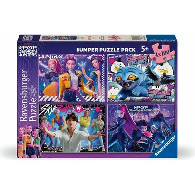 Ravensburger sada 4x100 dielov K-pop Lovkyně démonů Pro fanoušky!