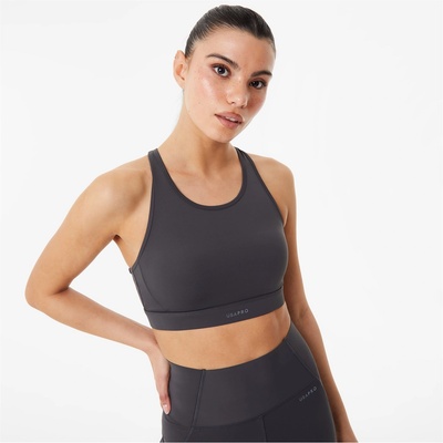 USA Pro Core Racer Back Sports Bra Ladies - Charcoal Marl