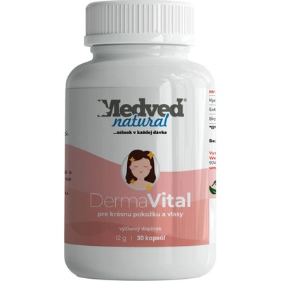 Medveď natural DermaVital 30 kapslí