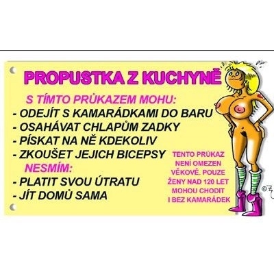Průkaz Propustka z kuchyně – Hledejceny.cz