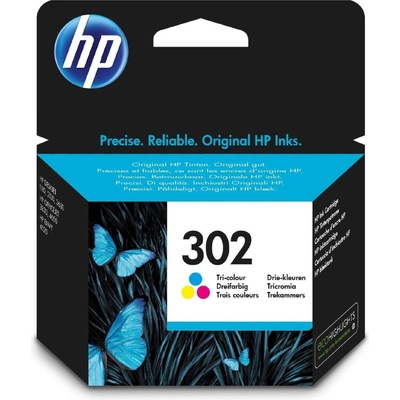 HP 302 originální inkoustová kazeta tříbarevná F6U65AE