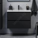 Bath Deluxe Шкаф за баня с мивка MOLDE, 80 x 55 x 46 см, черен (BT0142)