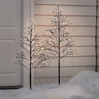 Solight LED vonkajší stromček 150cm 360 LED teplé biele svetlo hnedá