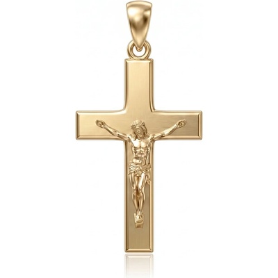 JVD Pozlacený stříbrný přívěsek křížek SVLP1527XJ6GO00