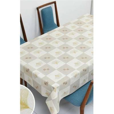Impol Trade Ubrus PVC 3581544 návin 20 mx140 cm káro krémové s ginkgo