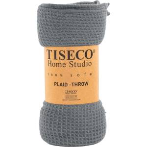 Tiseco Home Studio Сива покривка за легло Mini Waffle, 130 x 170 cm - Tiseco Home Studio (3430CASTLEROCK)