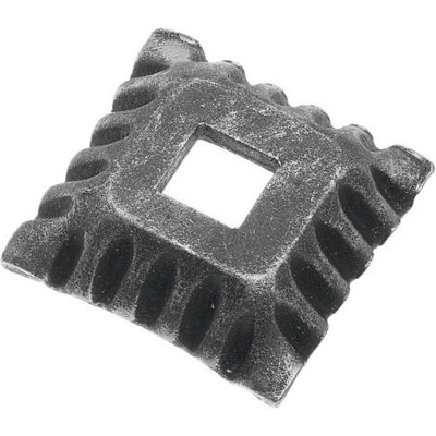 PSG Rozeta pro kovaný plot, bránu, zábradlí a mříže 44.047, 50x50 x 15 mm, otvor 14,5 x 14,5mm