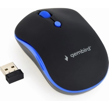 Myš GEMBIRD MUSW-4B-03-B, černo-modrá, bezdrôtová, USB nano receiver