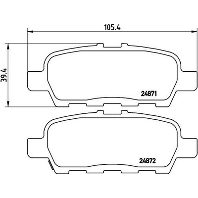 Sada brzdových platničiek kotúčovej brzdy BREMBO P 56 068
