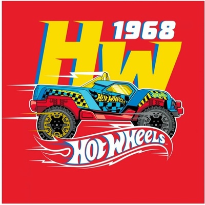 Carbotex Detský magický uterák Hot Wheels 196, 30 x 30 cm