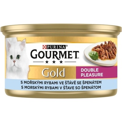 Gourmet Gold cat morské ryby v omáčke so špenátom 85 g