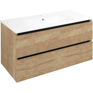 SAPHO Ezara - Шкаф за мивка, 100x46x52 см, 2 чекмеджета, дъб Alabama EZ101-2222 (EZ101-2222)