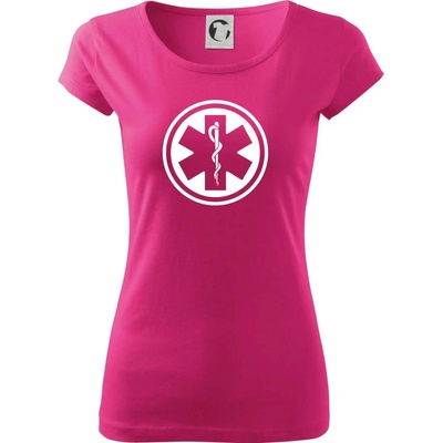 Rescue logo samostatné kulaté Dámské triko Pure Purpurová