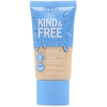 Rimmel Kind&Free veganský hydratační make-up na obličej 001 poctivý porcelán 30 ml
