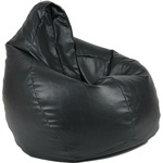 Pufrelax Пуф круша, 220л. , Nirvana Hobbit - Black, Еко кожа, Пълнеж от Полистиролни перли